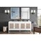 James Martin Vanities Athens 72in Double Vanity, Glossy White w/ 3 CM White Zeus Quartz Top E645-V72-GW-3WZ - alternate 2